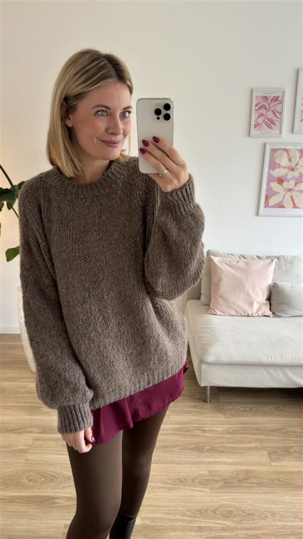 Kuschelpulli Greta braun 1