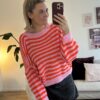 Pullover Stripe orange-rosa 1