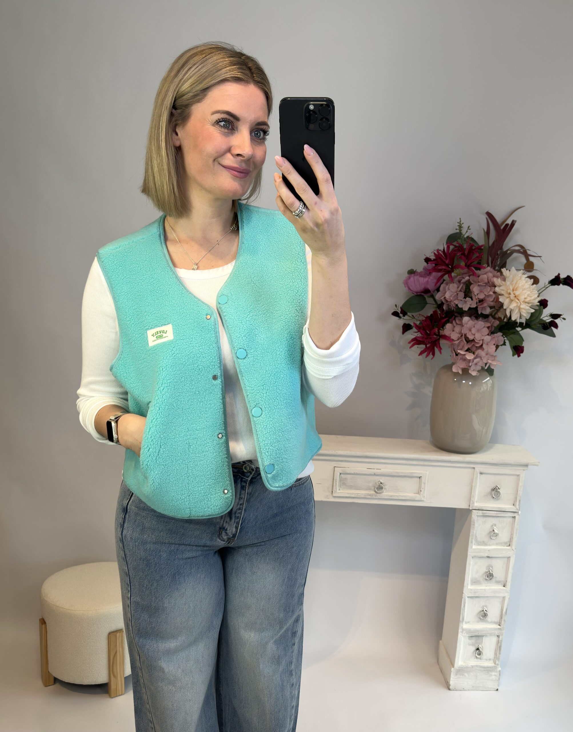 Weste lovely türkis 1