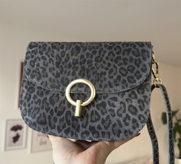 Wildledertasche Leo love anthrazit