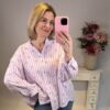Musselinbluse Heart lila
