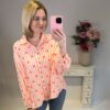 Musselinbluse Heart pink