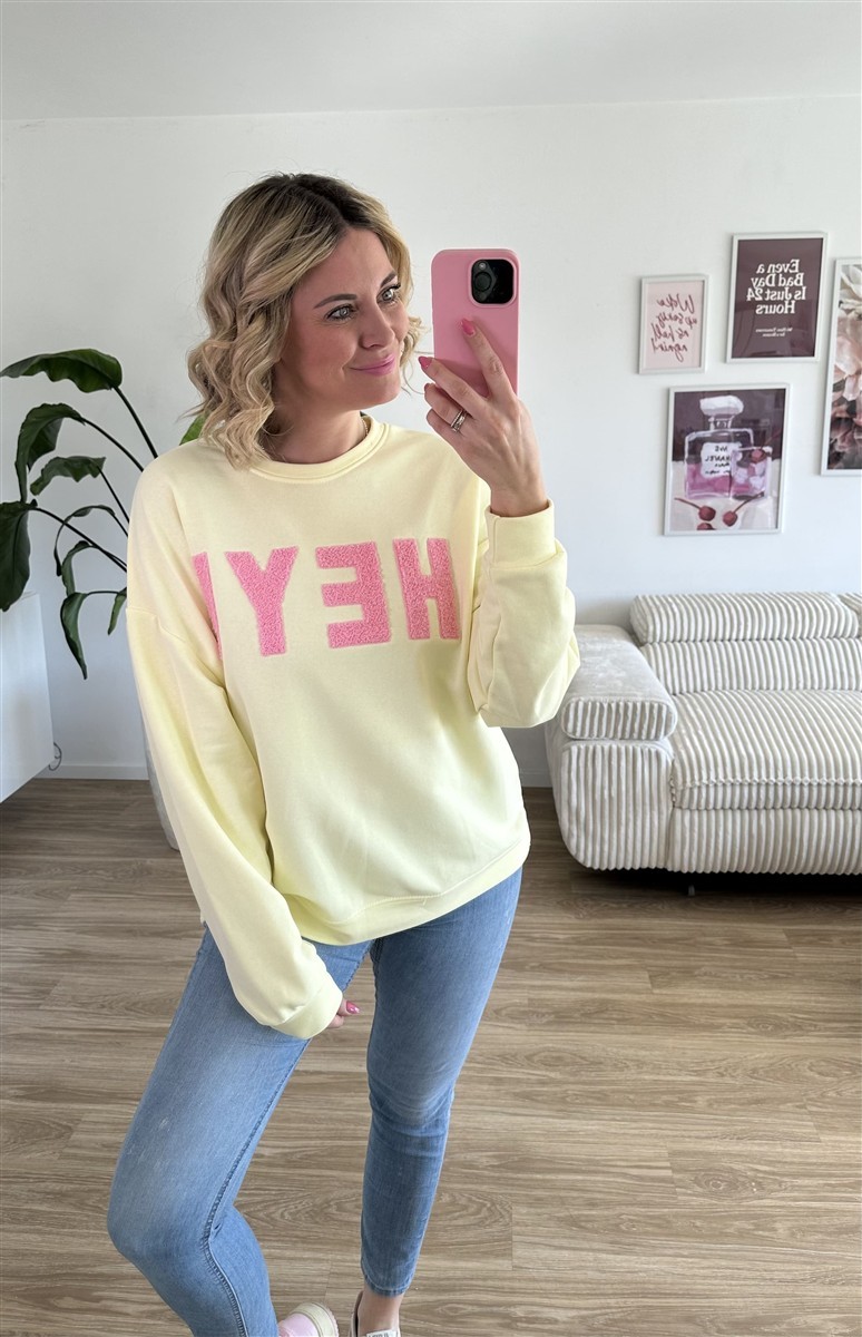 Sweater Hey gelb