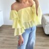 Offshoulder Bluse gelb