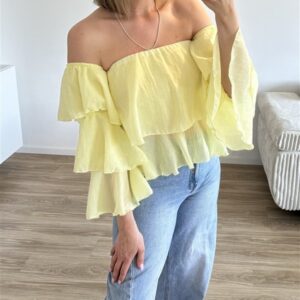Offshoulder Bluse gelb