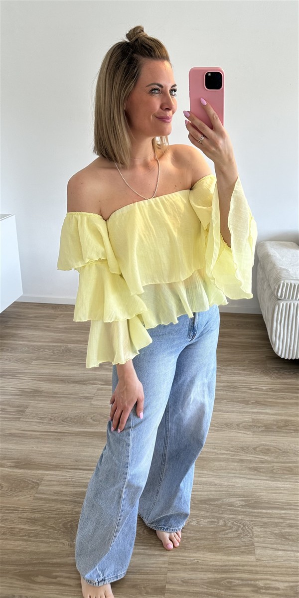 Offshoulder Bluse gelb