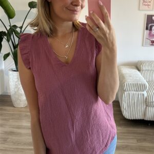 Musselinshirt beere