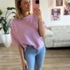 Shirt Streifen lila 2