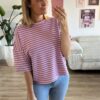 Shirt Streifen lila 1