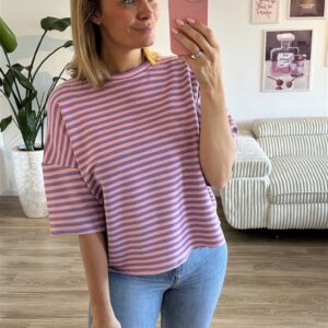 Shirt Streifen lila 1