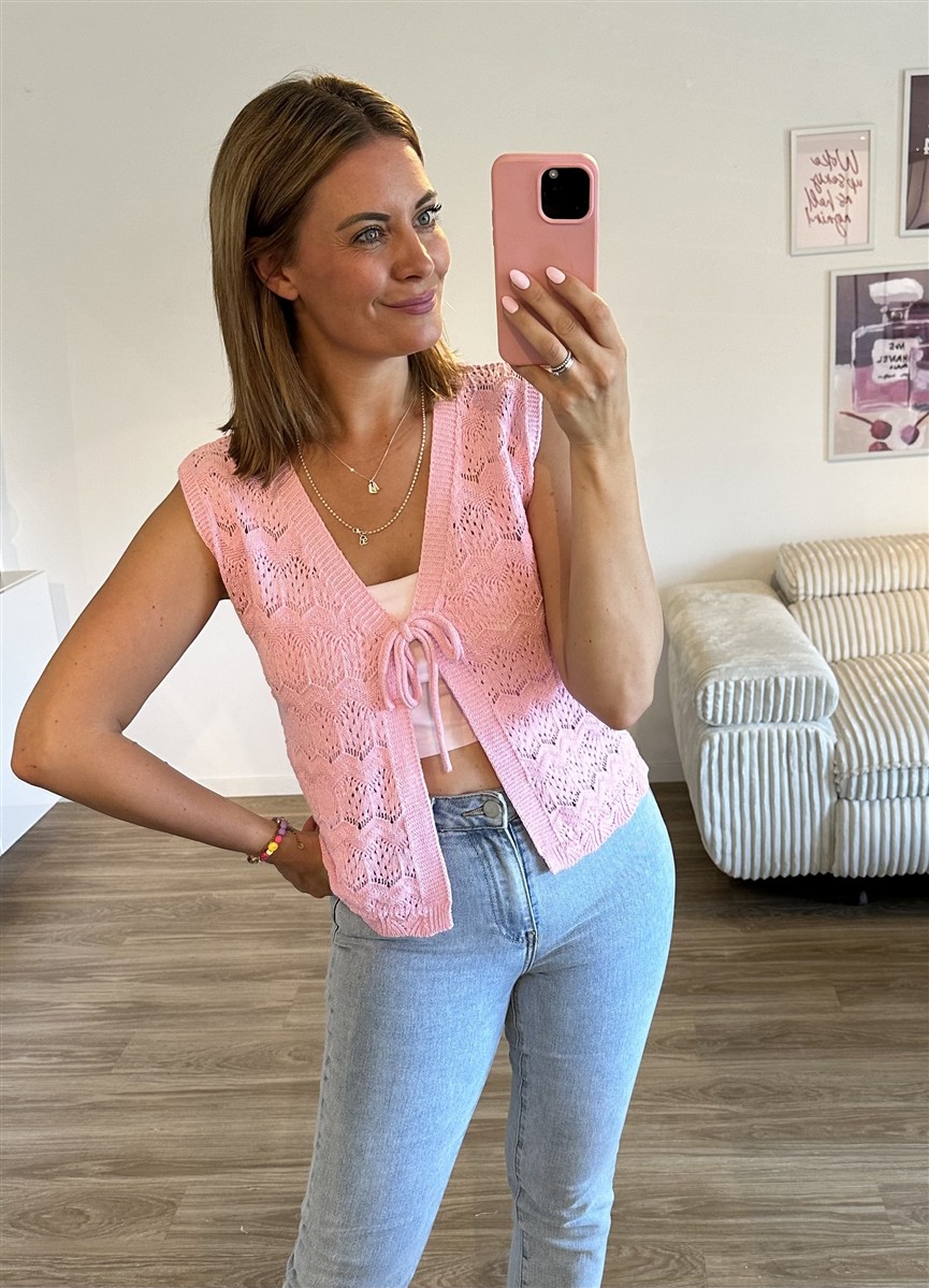 Strickweste rosa 2