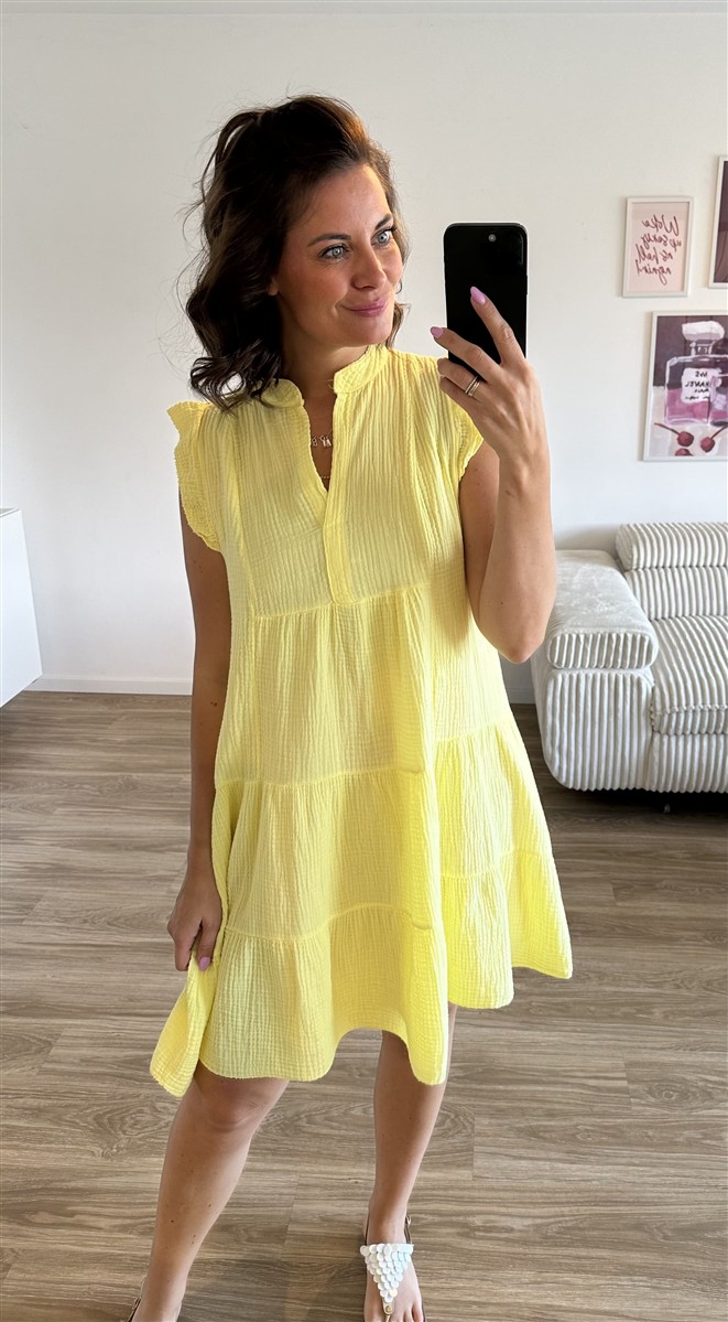 Musselinhängerchen uni gelb