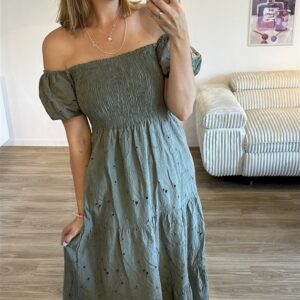 Carmenkleid khaki 1