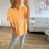 Musselinbluse orange-rosa 1