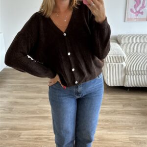 Strickjacke Clara braun 1