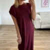Shirtkleid bordeaux