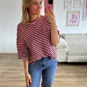 Streifenshirt rosa