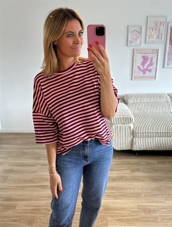 Streifenshirt rosa