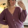 Strickjacke Clara Augbergine 2