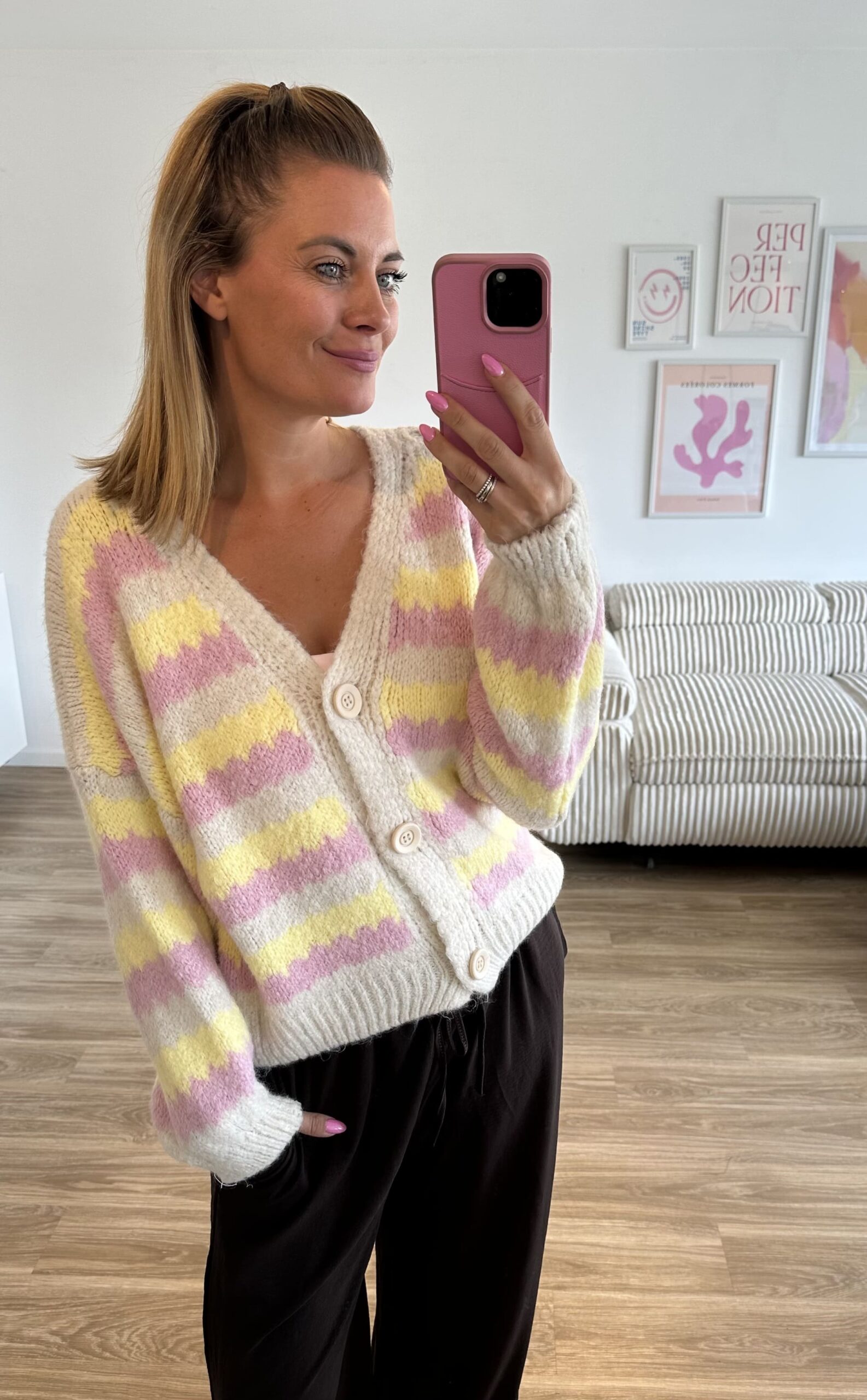 Strickjacke cloud rosa