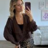 Musselinbluse Boho braun 1