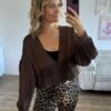 Musselinbluse Boho braun 3