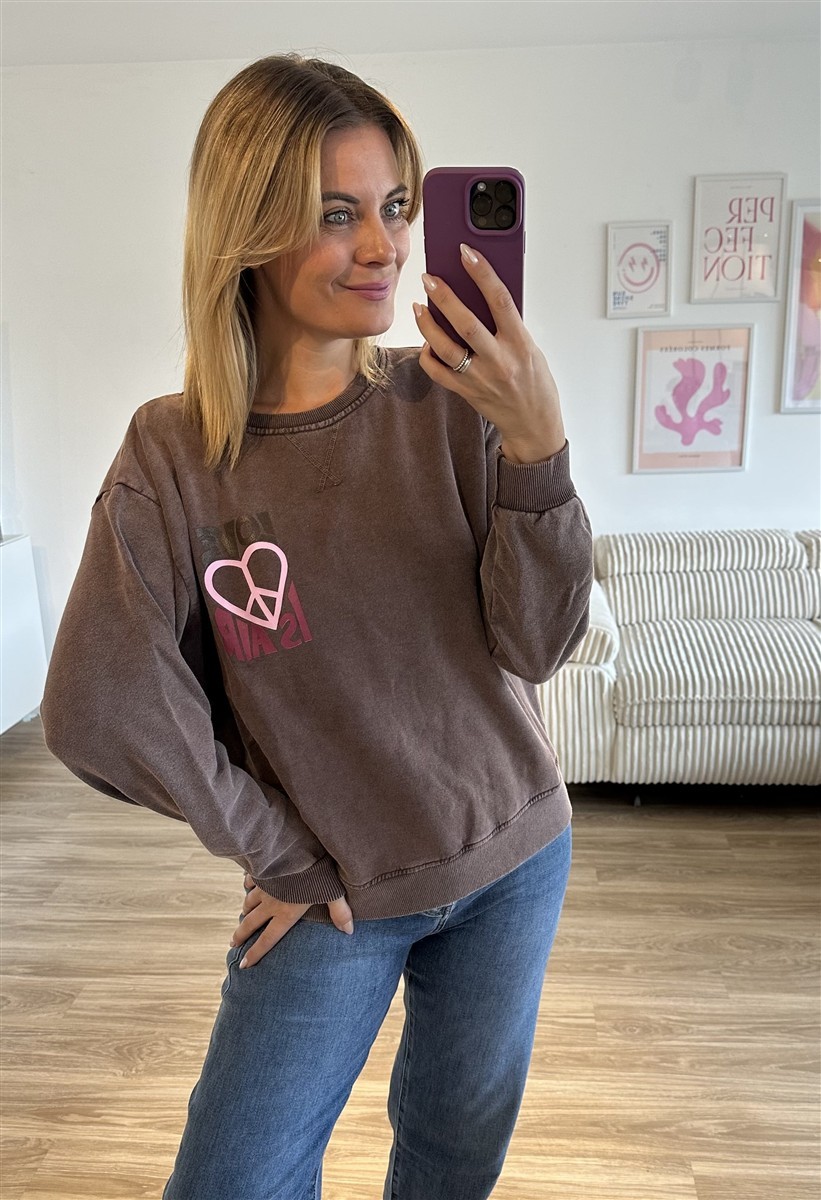 Sweater love in the air braun 1