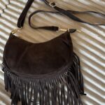 Fransen Tasche Wildleder