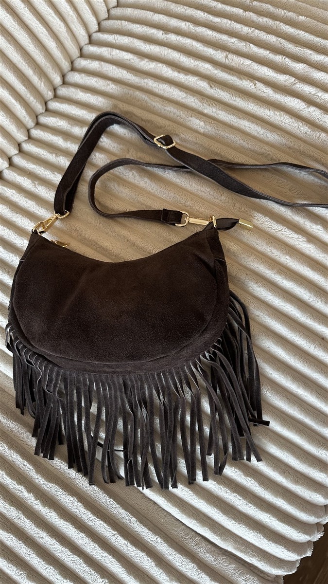 Fransen Tasche Wildleder