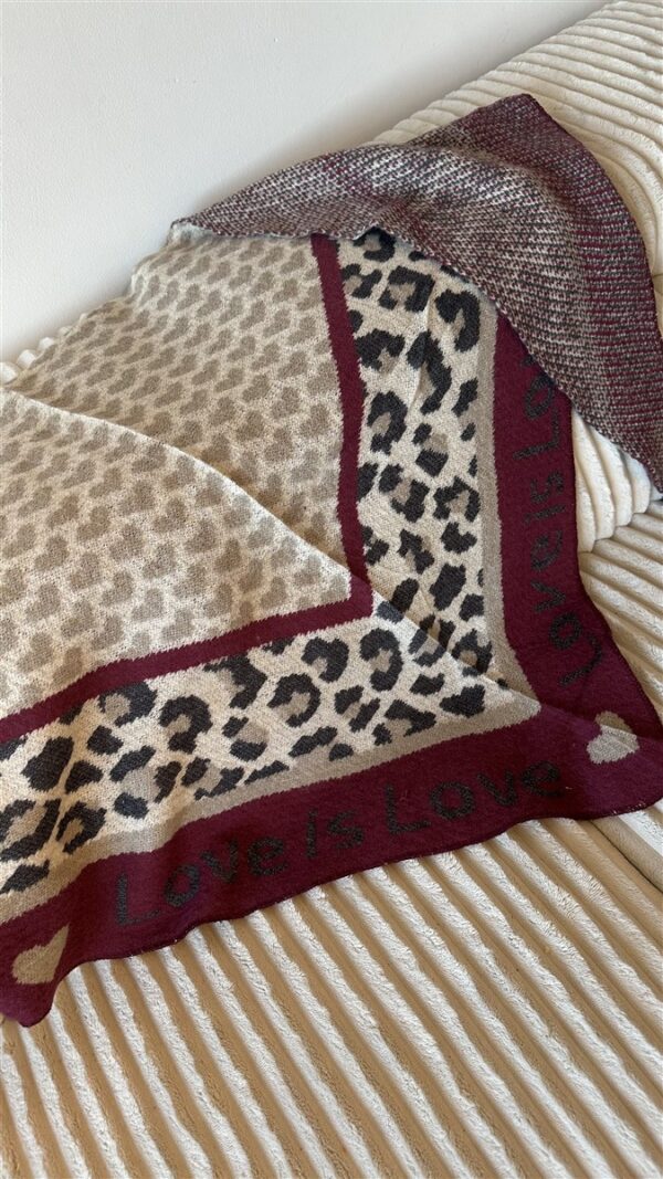 Kuschelschal leo bordeaux