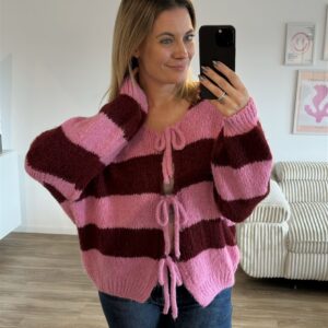 Strickjacke Streifen 1