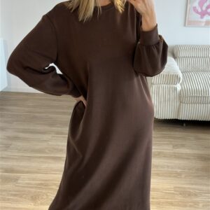 Sweatkleid braun 1