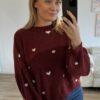 Pulli Herzchen bordeaux 2