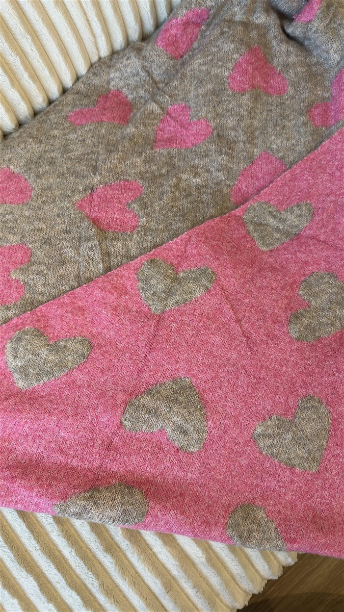 Wendeschal Herzen hellgrau