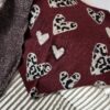 Schal Leoherz bordeaux