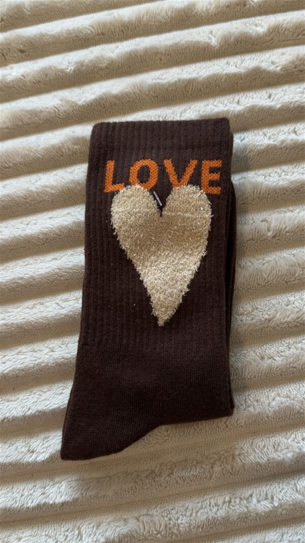 Socken love braun