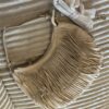 Wildledertasche fransen beige 2
