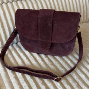 Wildledertasche bordeaux