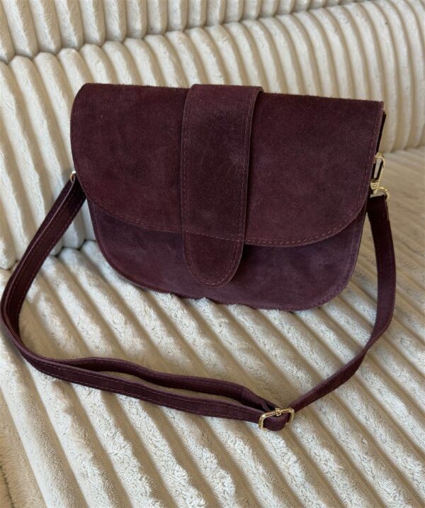 Wildledertasche bordeaux