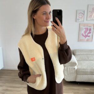 Teddyweste beige