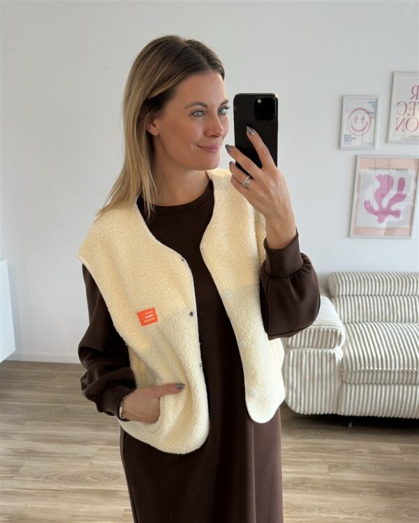 Teddyweste beige