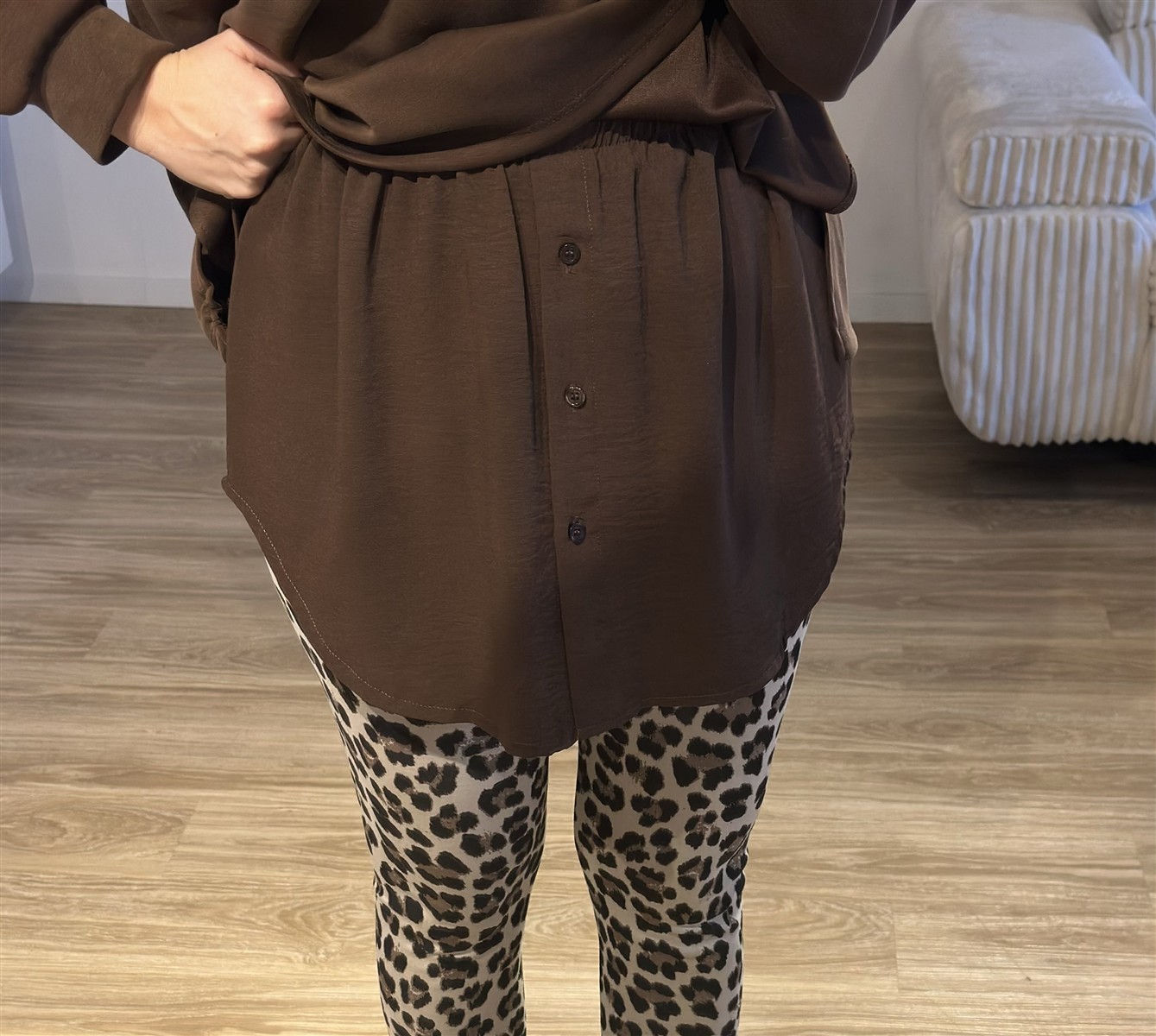 Blusenverlängerung braun 1