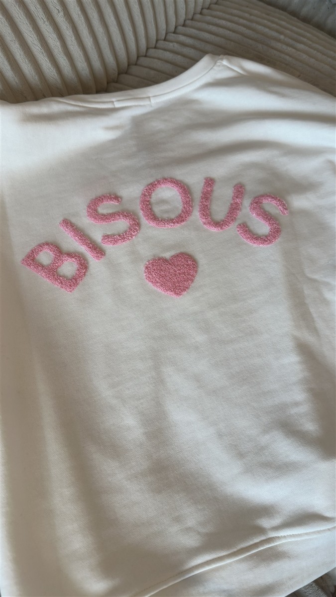 sweater bisous weiß