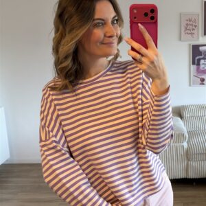 Streifenshirt lila