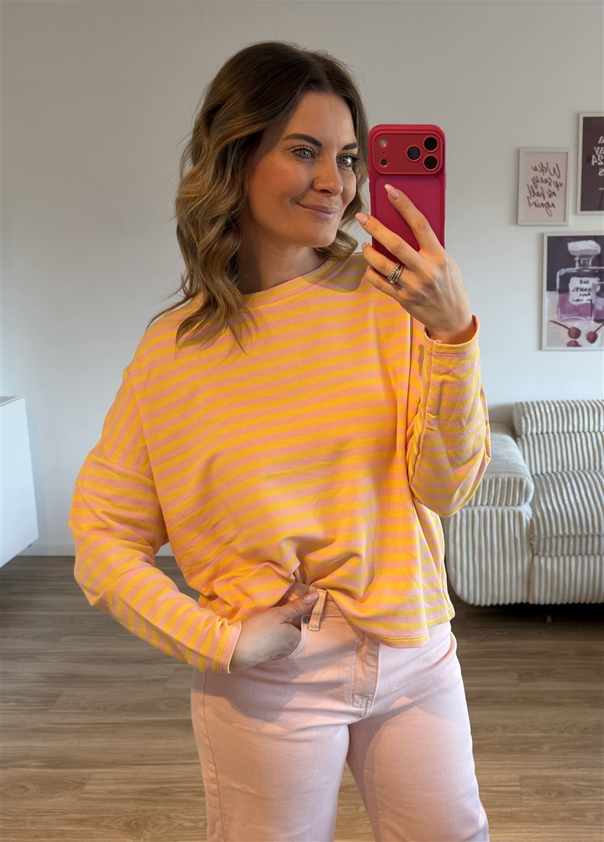 Streifenshirt gelb