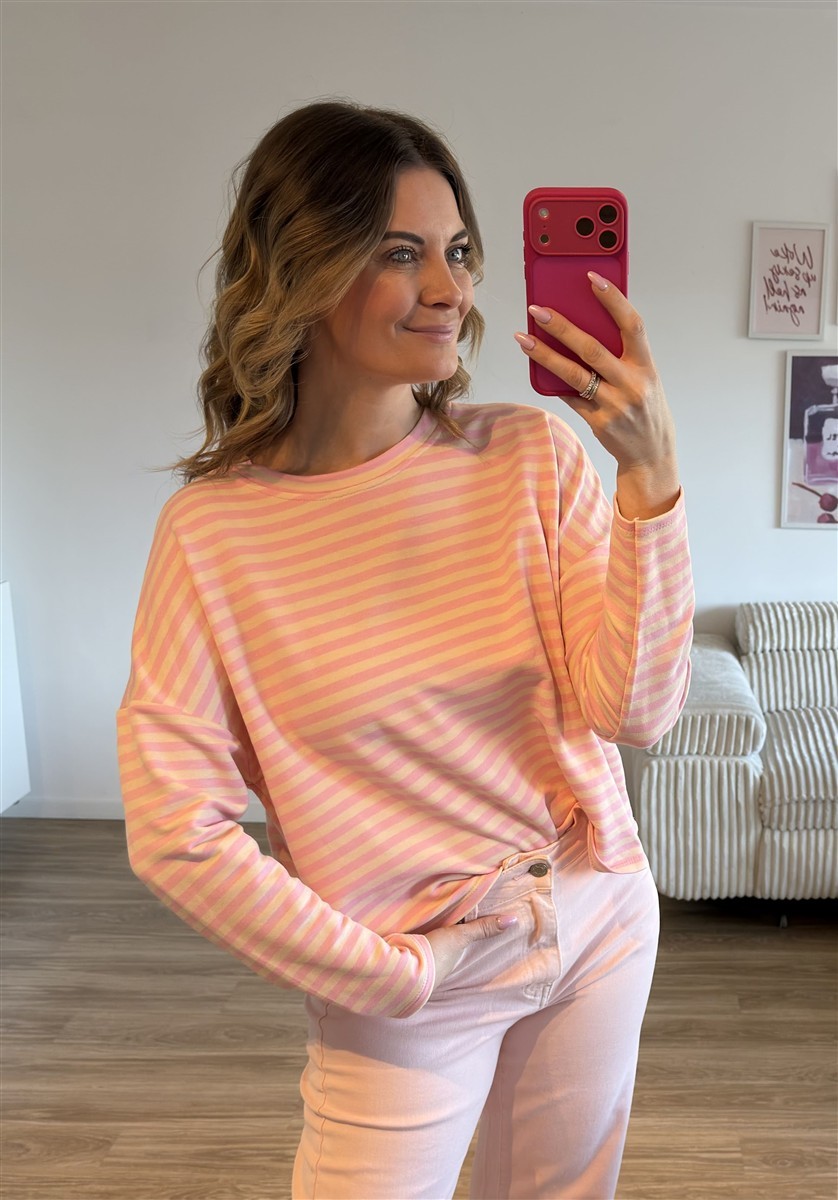 Streifenshirt rosa