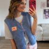 Teddyweste blau