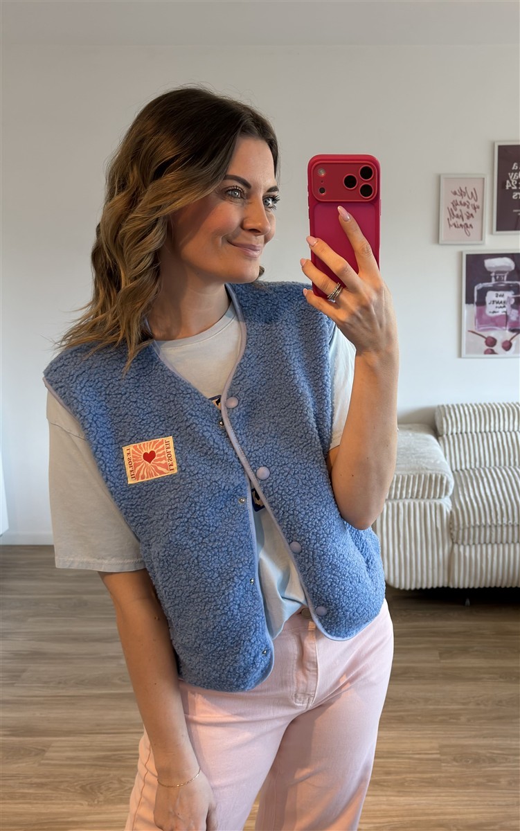 Teddyweste blau