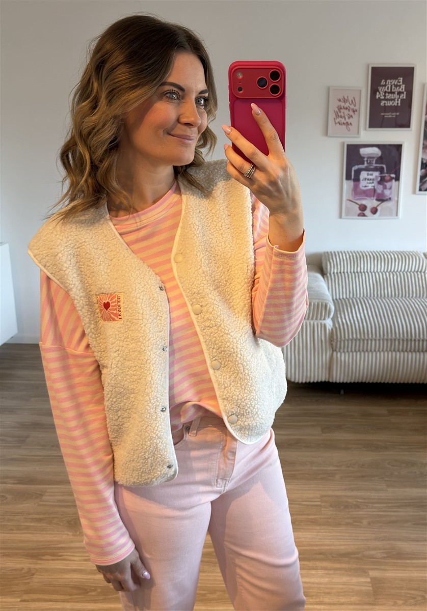 Teddyweste beige