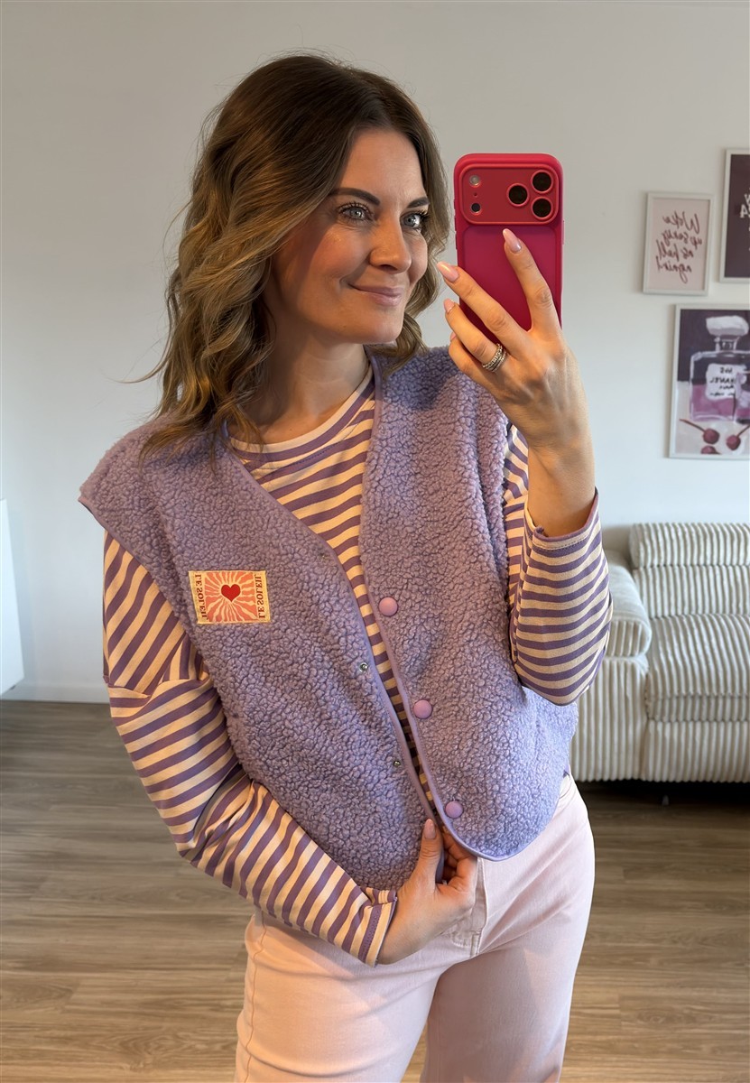 Teddyweste lila
